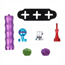 TMC HR299 7 in 1 Aluminum Alloy CNC Module Mounting Set for GoPro HERO9 Black / HERO8 Black / HERO7 /6 /5 /5 Session /4 Session /4 /3+ /3 /2 /1, Insta360 ONE R, DJI Osmo Action and Other Action Camera(Purple)