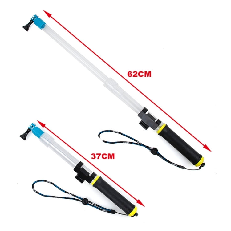 TMC GT3 14-24 inch Floating Extension Pole for GoPro HERO9 Black / HERO8 Black / HERO7 /6 /5 /5 Session /4 Session /4 /3+ /3 /2 /1, Insta360 ONE R, DJI Osmo Action and Other Action Camera(Yellow)
