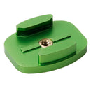 TMC Aluminum Flat Surface Mount Tripod Adapter for GoPro HERO10 Black / HERO9 Black / HERO8 Black /7 /6 /5 /5 Session /4 Session /4 /3+ /3 /2 /1, DJI Osmo Action, Xiaoyi and Other Action Cameras(Green)