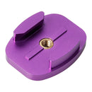TMC Aluminum Flat Surface Mount Tripod Adapter for GoPro HERO10 Black / HERO9 Black / HERO8 Black /7 /6 /5 /5 Session /4 Session /4 /3+ /3 /2 /1, DJI Osmo Action, Xiaoyi and Other Action Cameras(Purple)