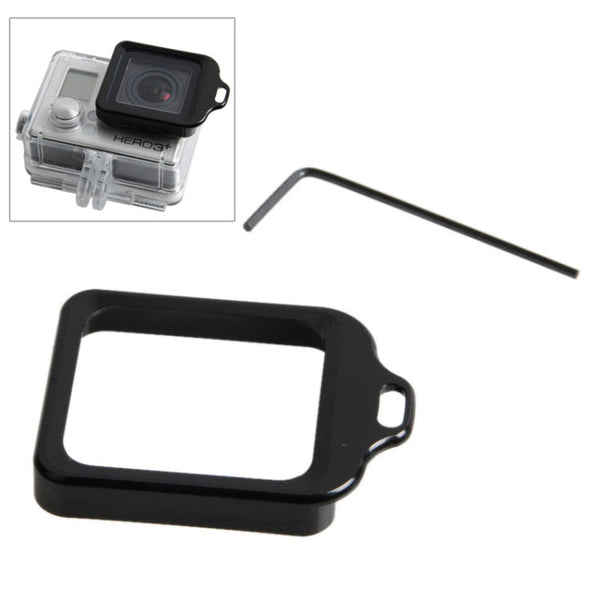 Aluminum Lanyard Ring Lens Mount with Screw Driver for GoPro HERO4 / 3+(Black)