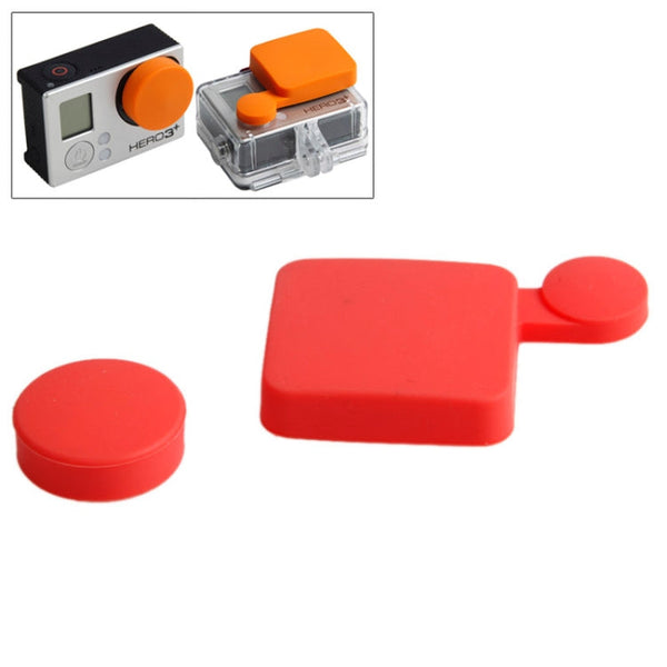 TMC Bare Body Lens Cap + Housing Lens Cap for GoPro HERO4 /3+(Red)