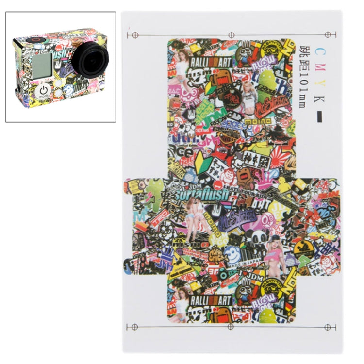 Cartoon Graffiti Pattern Plan B Case Sticker for GoPro HERO3+ /3