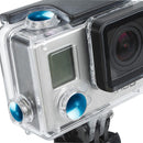 3 PCS TMC Aluminum Anodized Color Button Set for GoPro Hero 3+(Blue)