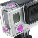 3 PCS TMC Aluminum Anodized Color Button Set for GoPro Hero 3+(Magenta)