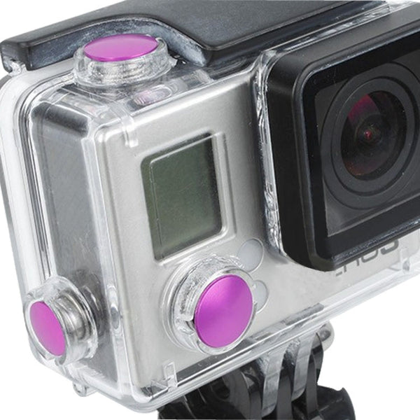 3 PCS TMC Aluminum Anodized Color Button Set for GoPro Hero 3+(Magenta)