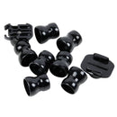 TMC HR127 7 Joint 360 Degrees Rotation Adjustable Neck for GoPro HERO10 Black / HERO9 Black / HERO8 Black /7 /6 /5 /5 Session /4 Session /4 /3+ /3 /2 /1, DJI Osmo Action, Xiaoyi and Other Action Cameras Flex Clamp Mount(Black)