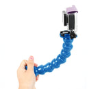 TMC HR127 7 Joint 360 Degrees Rotation Adjustable Neck for GoPro HERO10 Black / HERO9 Black / HERO8 Black /7 /6 /5 /5 Session /4 Session /4 /3+ /3 /2 /1, DJI Osmo Action, Xiaoyi and Other Action Cameras Flex Clamp Mount(Blue)