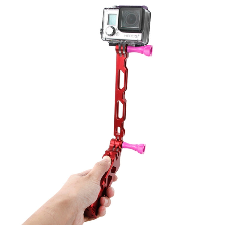 TMC HR167 Grip + Extender Set for GoPro HERO9 Black / HERO8 Black / HERO7 /6 /5 /5 Session /4 Session /4 /3+ /3 /2 /1, Insta360 ONE R, DJI Osmo Action and Other Action Cameras(Red)
