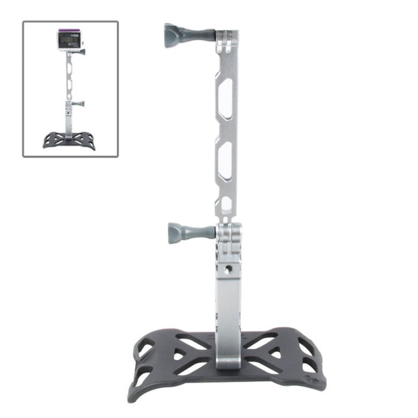 TMC HR167 Grip + Extender Set for GoPro HERO9 Black / HERO8 Black / HERO7 /6 /5 /5 Session /4 Session /4 /3+ /3 /2 /1, Insta360 ONE R, DJI Osmo Action and Other Action Cameras(Silver)
