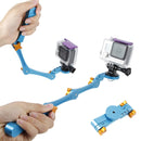 TMC HR209 Foldable Pocket Stabilizer Grip Mount Monopod for GoPro HERO9 Black / HERO8 Black / HERO7 /6 /5 /5 Session /4 Session /4 /3+ /3 /2 /1, Insta360 ONE R, DJI Osmo Action and Other Action Camera(Blue)