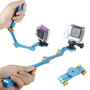 TMC HR209 Foldable Pocket Stabilizer Grip Mount Monopod for GoPro HERO9 Black / HERO8 Black / HERO7 /6 /5 /5 Session /4 Session /4 /3+ /3 /2 /1, Insta360 ONE R, DJI Osmo Action and Other Action Camera(Blue)