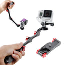 TMC HR209 Foldable Pocket Stabilizer Grip Mount Monopod for GoPro HERO9 Black / HERO8 Black / HERO7 /6 /5 /5 Session /4 Session /4 /3+ /3 /2 /1, Insta360 ONE R, DJI Osmo Action and Other Action Cameras