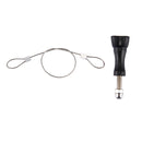 Stainless Steel Lanyard / Tether with Screw for GoPro HERO10 Black / HERO9 Black /HERO8 Black /7 /6/ 5 /5 Session /4 /3+ /3 /2 /1(Silver)