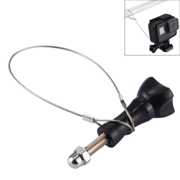 Stainless Steel Lanyard / Tether with Screw for GoPro HERO10 Black / HERO9 Black /HERO8 Black /7 /6/ 5 /5 Session /4 /3+ /3 /2 /1(Silver)