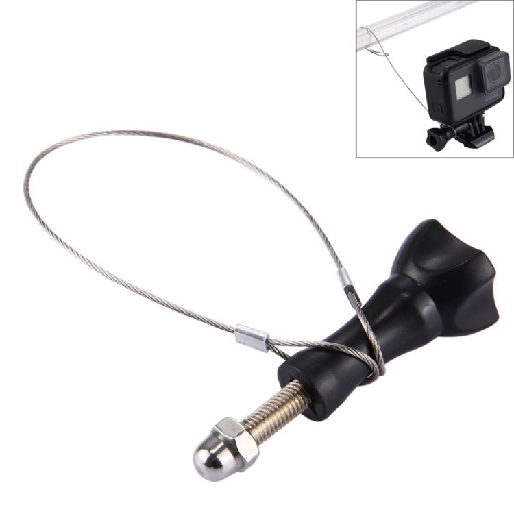 Stainless Steel Lanyard / Tether with Screw for GoPro HERO10 Black / HERO9 Black /HERO8 Black /7 /6/ 5 /5 Session /4 /3+ /3 /2 /1(Silver)