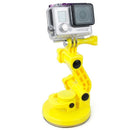 TMC Car Suction Cup Mount + Tripod Adapter + Handle Screw for GoPro HERO10 Black / HERO9 Black / HERO8 Black /7 /6 /5 /5 Session /4 Session /4 /3+ /3 /2 /1, DJI Osmo Action, Xiaoyi and Other Action Cameras(Yellow)