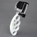 TMC HR239 Knuckles Fingers Grip with Thumb Screw for GoPro HERO9 Black / HERO8 Black / HERO7 /6 /5 /5 Session /4 Session /4 /3+ /3 /2 /1, Insta360 ONE R, DJI Osmo Action and Other Action Cameras(White)