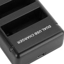 USB Dual Battery Travel Charger for GoPro HERO4 (AHDBT-401)(Black)