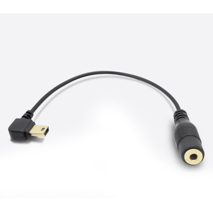 Elbow 10 Pin Mini USB to 3.5mm Mic Adapter Cable for GoPro HERO4 /3+ /3, Length: 16.5cm