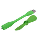 Flexible Mini Portable USB Powered 2-Blade USB Fan(Green)