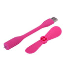 Flexible Mini Portable USB Powered 2-Blade USB Fan(Magenta)
