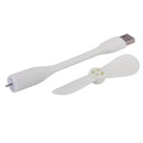Flexible Mini Portable USB Powered 2-Blade USB Fan(White)