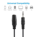 3.5mm Male to 3.5mm Female Converter Cable, 1.5m