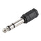 6.35mm Male to 3.5mm Stereo Jack Adaptor Socket Adapter(Black)