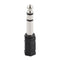 6.35mm Male to 3.5mm Stereo Jack Adaptor Socket Adapter(Black)