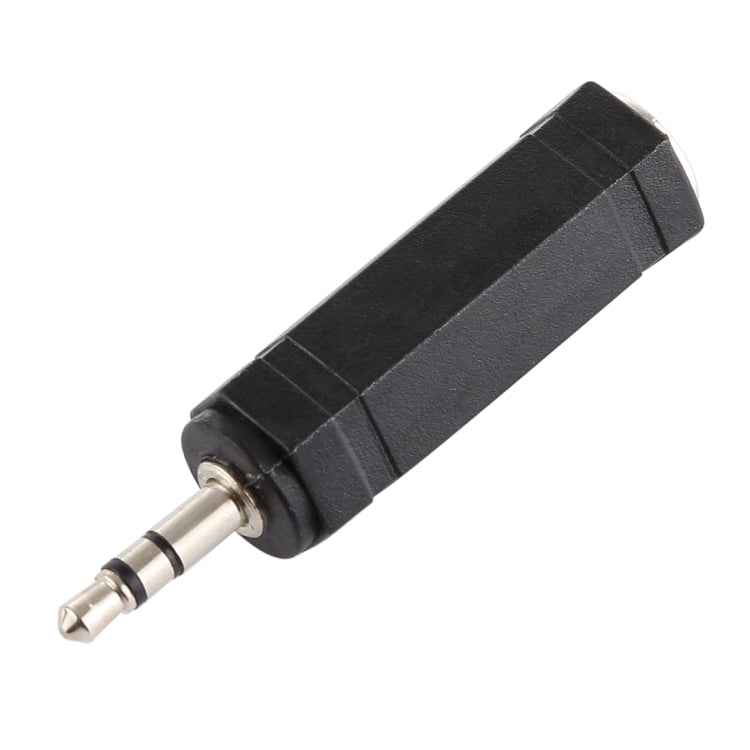 3.5mm Plug to 6.35mm Stereo Jack Adaptor Socket Adapter(Black)