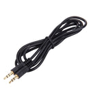 1m 3.5mm Male to 3.5mm Male Plug Stereo Audio Aux Cable (Black + Gold Plated Connector)