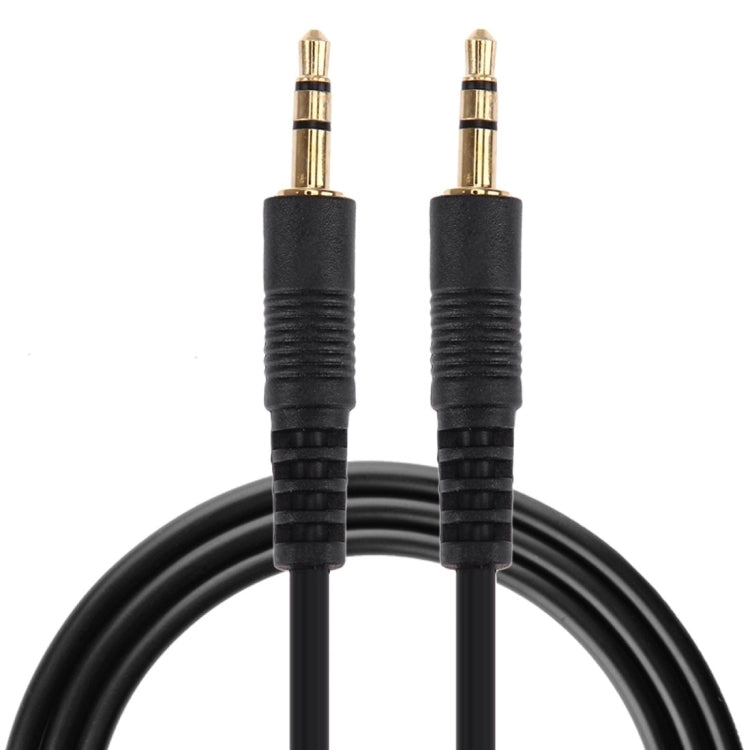 1m 3.5mm Male to 3.5mm Male Plug Stereo Audio Aux Cable (Black + Gold Plated Connector)