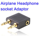 3.5mm Airplane Headphone Socket Adapter(Black)