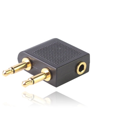 3.5mm Airplane Headphone Socket Adapter(Black)