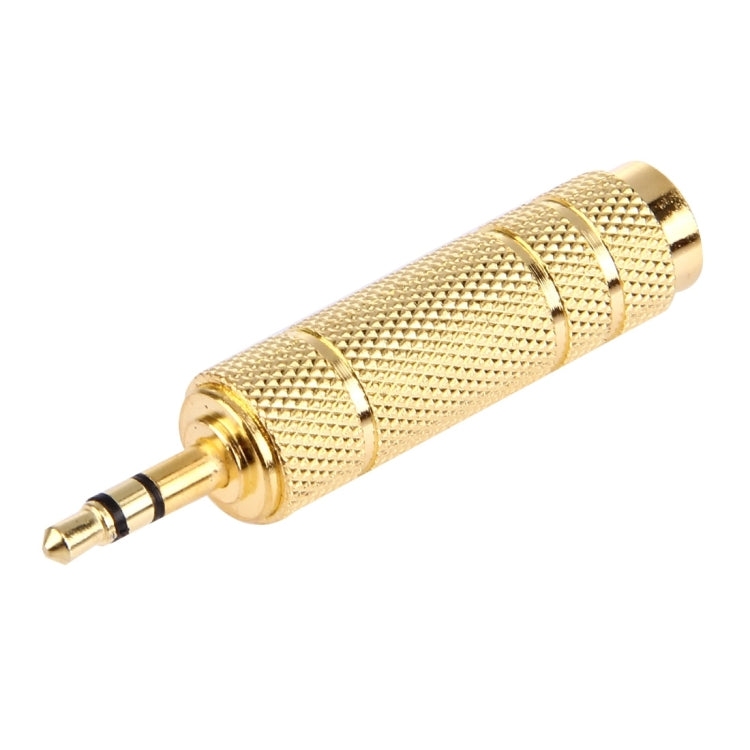 Gold Plated 3.5mm Plug to 6.35mm Stereo Jack Adaptor Socket Adapter