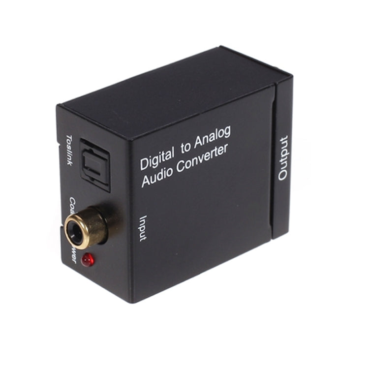 Digital Optical Coax to Analog RCA Audio Converter(Black)