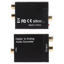 Digital Optical Coax to Analog RCA Audio Converter(Black)