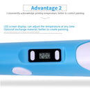 Hand-held 3D Printing Pen, EU Plug(Blue)