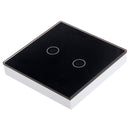 2 Ways Wireless Remote Control Light Touch Switch, Spectrum: 433.92MHz, Remote Control Distance: 30m(Black)