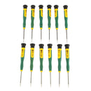 12 in 1 Screwdriver Repair Tool Set T2 T3 T4 T5 T6 T8 Ph00 Ph000 (Bst-666)(Green)
