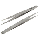 6 PCS Stainless Steel TS-10/ 11/ 12/ 13/ 14/ 15 Straight and Angled Tweezerses(Grey)