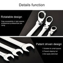 10mm Dual-use Opening Plum Ratcheting Angled Wrench , Length: 16cm(Silver)