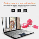 4GB Bear Paw Shaped Silicone USB 2.0 Flash Disk with Anti Dust Cup(Blue)