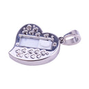 Silver Heart Shaped Diamond Jewelry USB Flash Disk, Special for Valentines Day Gifts (8GB)