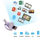 Silver Heart Shaped Diamond Jewelry USB Flash Disk, Special for Valentines Day Gifts (8GB)