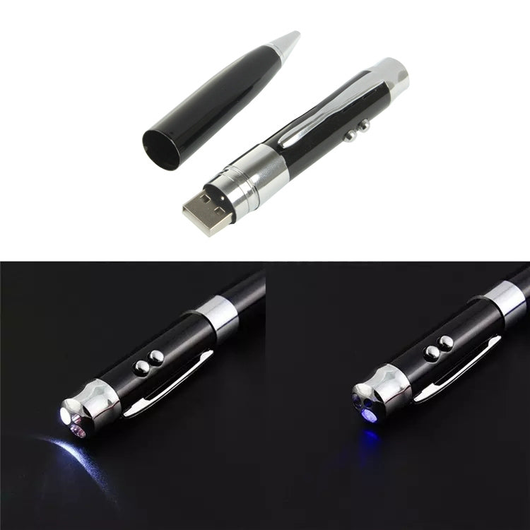 3 in 1 Laser Pen Style USB Flash Disk, Black (4GB)