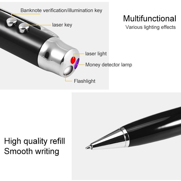 3 in 1 Laser Pen Style USB Flash Disk, Silver (4GB)