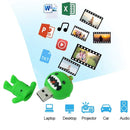 Cartoon Style Silicone USB2.0 Flash disk, Special for All Kinds of Festival Day Gifts, Green (4GB)