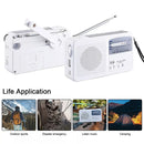Multi-function Portable Solar / Cranked Dynamo Power LED Flashlight with AM/FM Radio & Mobile Phone Charger